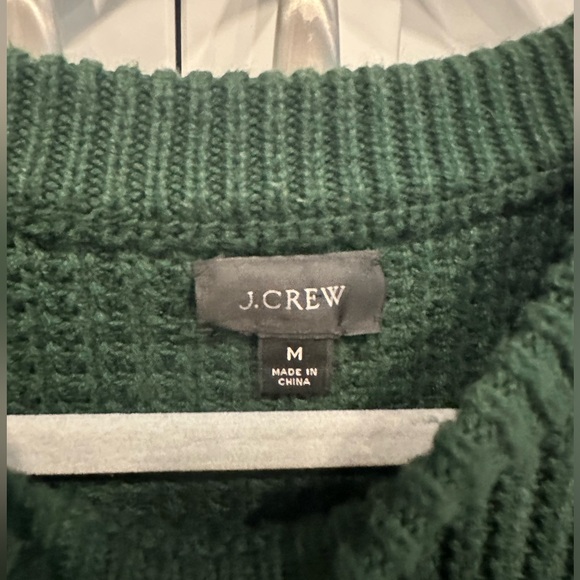 🦋 J Crew Forest Green Women’s Crew Neck Knit Sweater Size Medium 🦋 - Picture 3 of 3